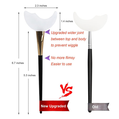 2 Pcs Lash Shield for Applying Lashes, Mascara Guard Shields, Reusable Eyelash Shields Guard, under Eye Guards for Mascara, Eye Makeup Tools(Black Handle)