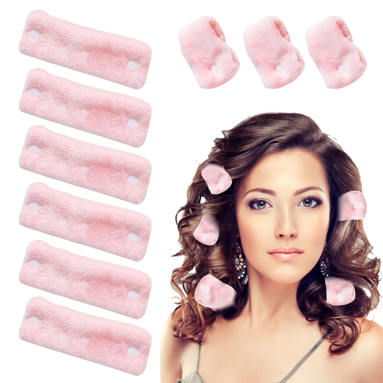 6 Pieces Pillow Rollers Soft Hair Rollers Heatless Curl Rollers DIY Sponge Nighttime Hair Curlers Overnight Pillow Curlers For