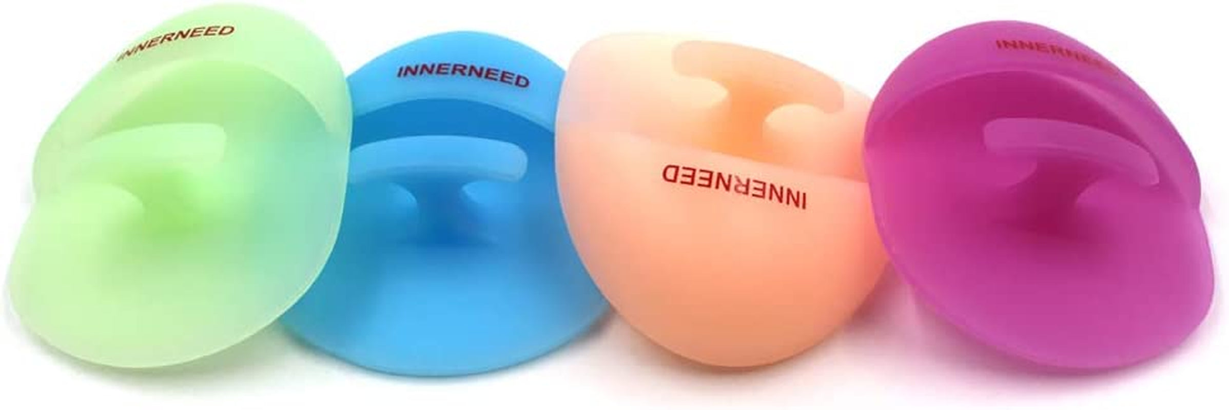 Super Soft Silicone Face Cleanser and Massager Brush Manual Facial Cleansing Scrubber Handheld Wash Pad for Sensitive, Delicate, Dry Skin (Pack of 4)