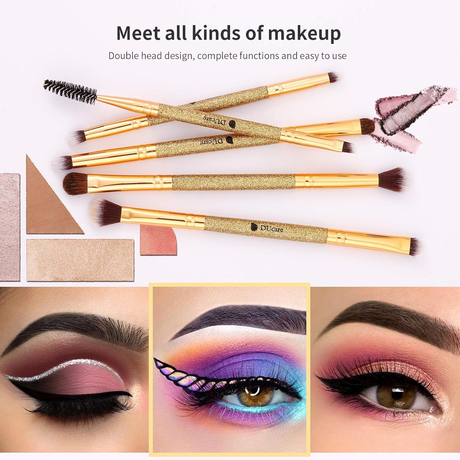 Eyeshadow Brush Set +Makeup Brush Cleaner Set