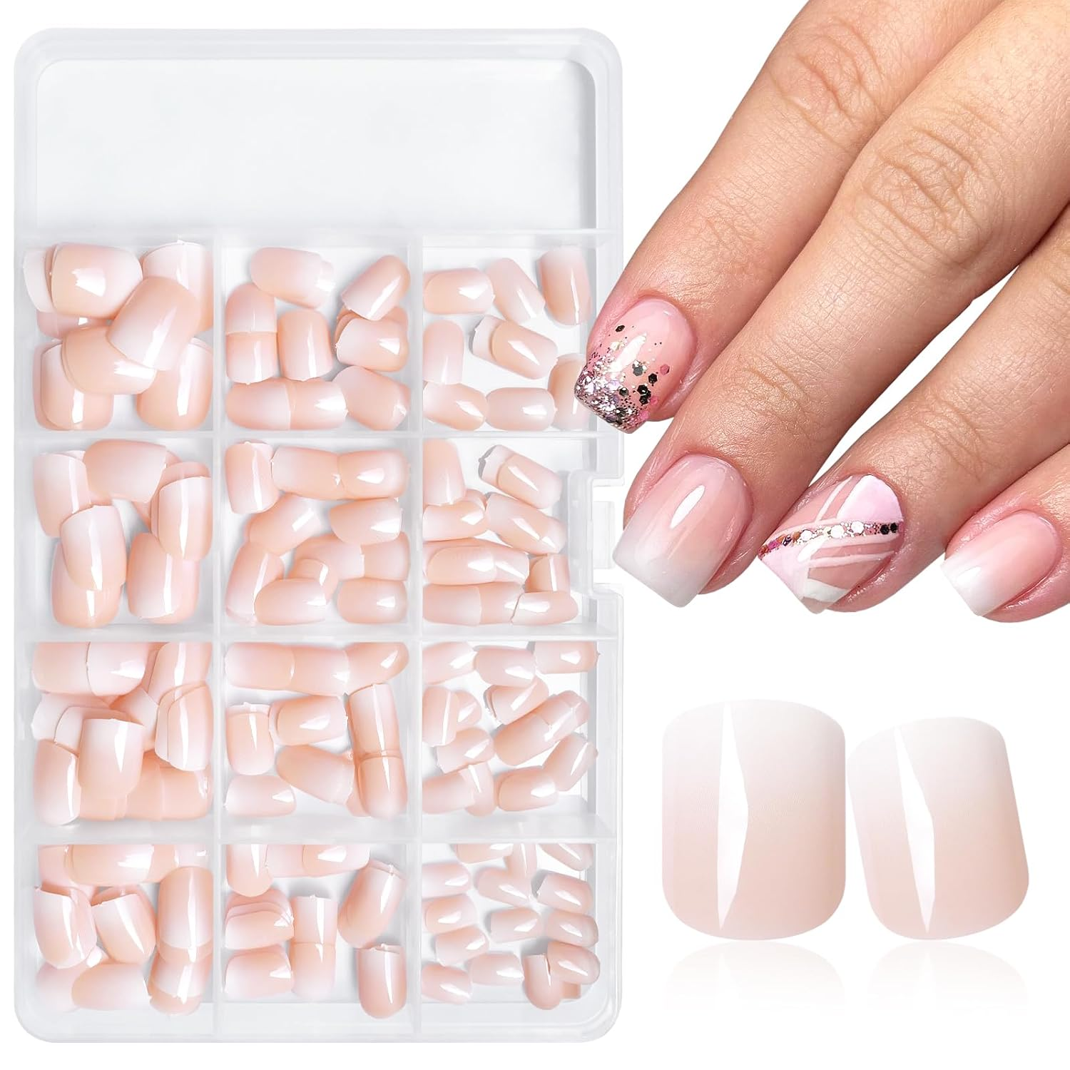 240-Piece Ombre Press-On Nails — Gradient Glam