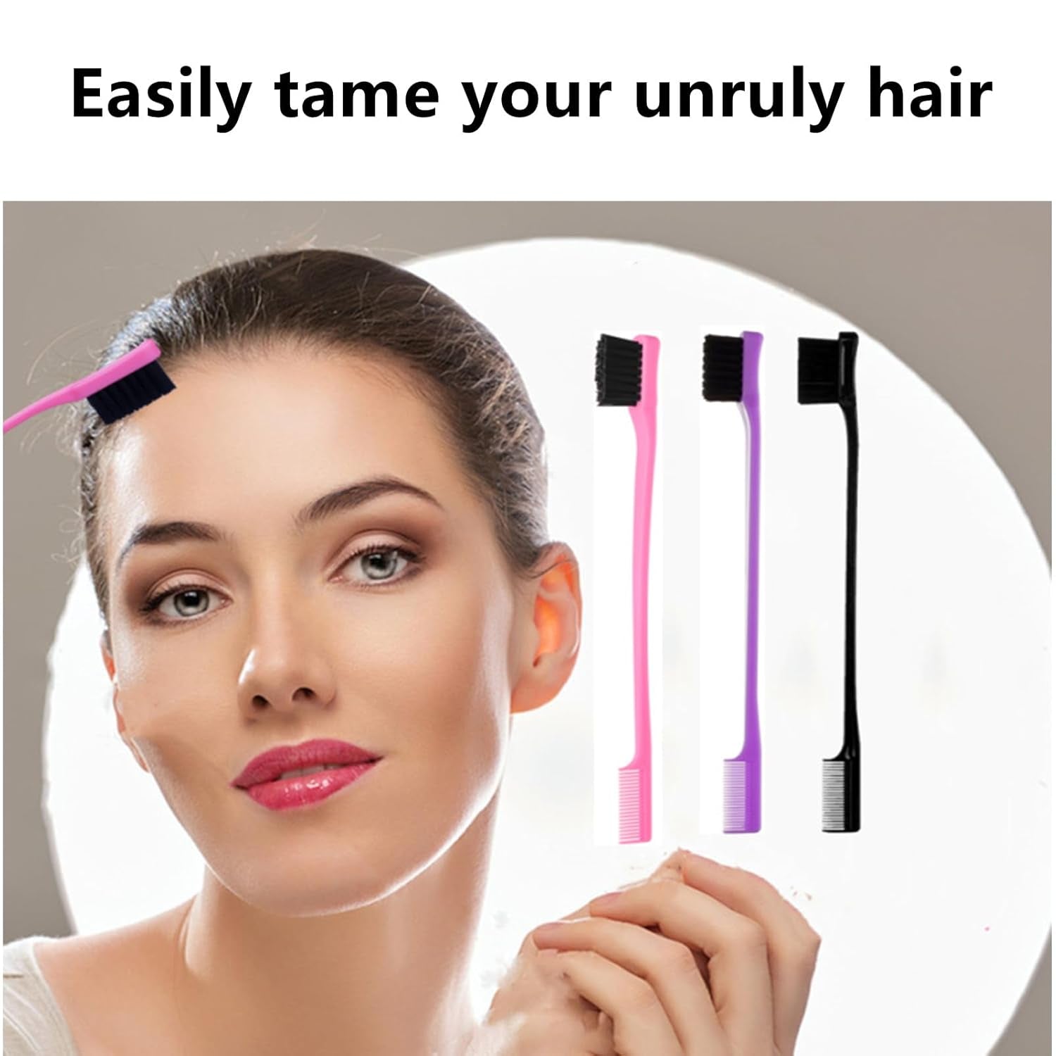 6Pack Double Sided Edge Control Hair Brush