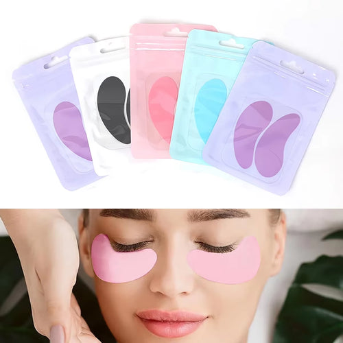 Hot 1Pair Reusable under Eyelash Pads Silicone Stripe Lash Lift Eyelash Extension Eye Patches under Eye Gel Patch Makeup Tools
