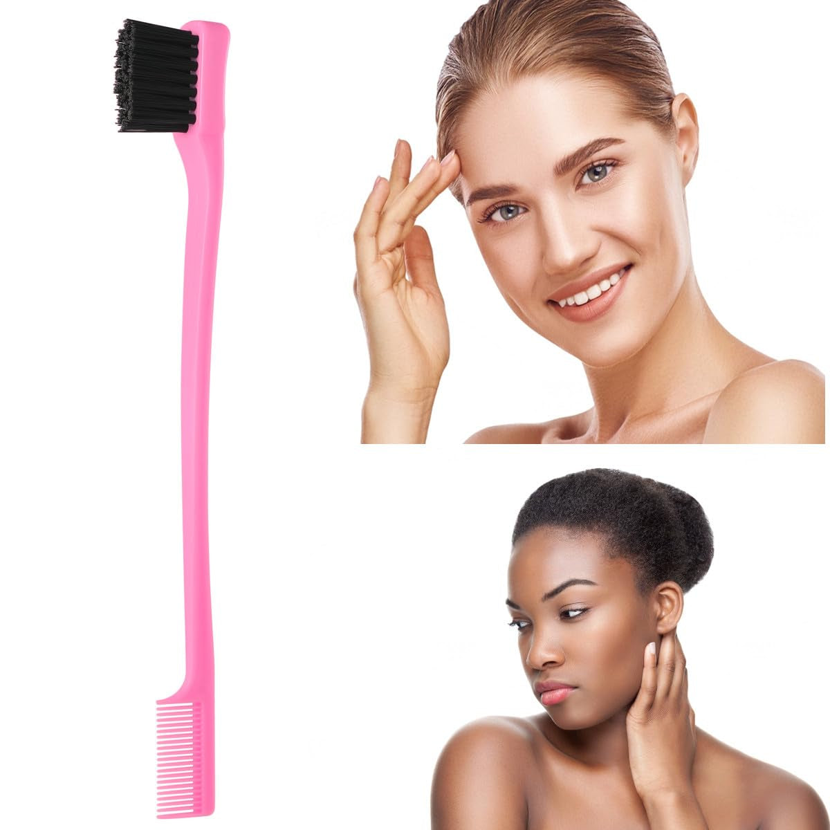 6Pack Double Sided Edge Control Hair Brush