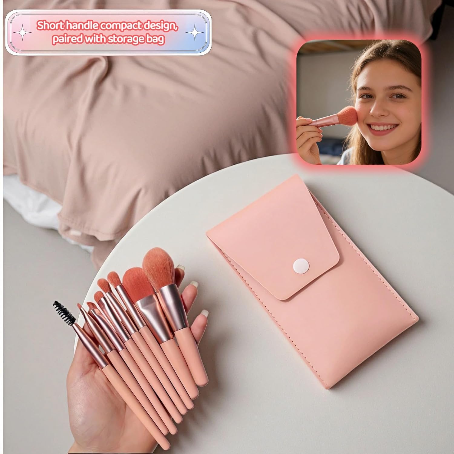 8-Piece Makeup Brush Set 