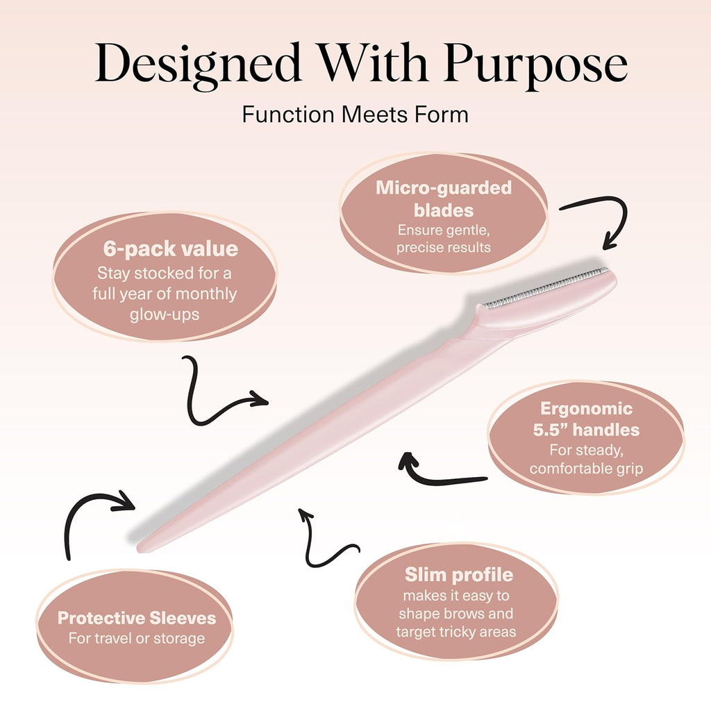 Dermaplane Razor for Women Face – 6 Pcs