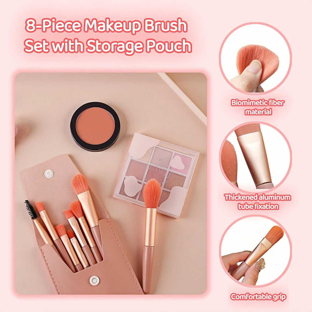 8-Piece Makeup Brush Set 