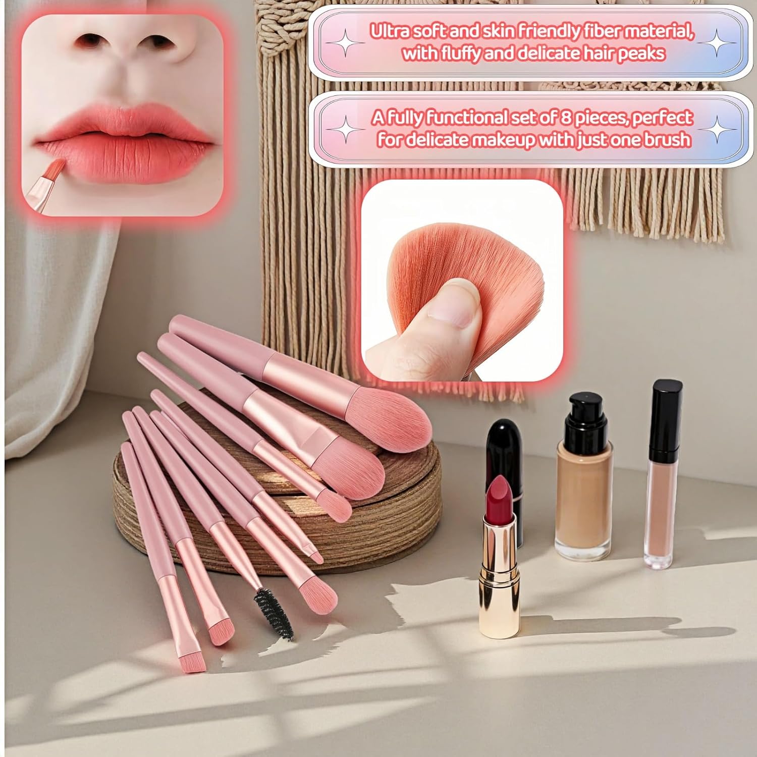 8-Piece Makeup Brush Set 