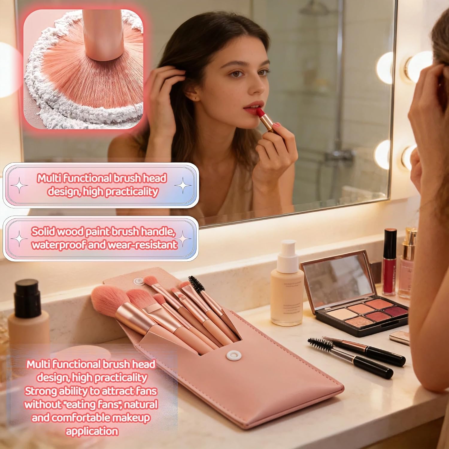 8-Piece Makeup Brush Set 