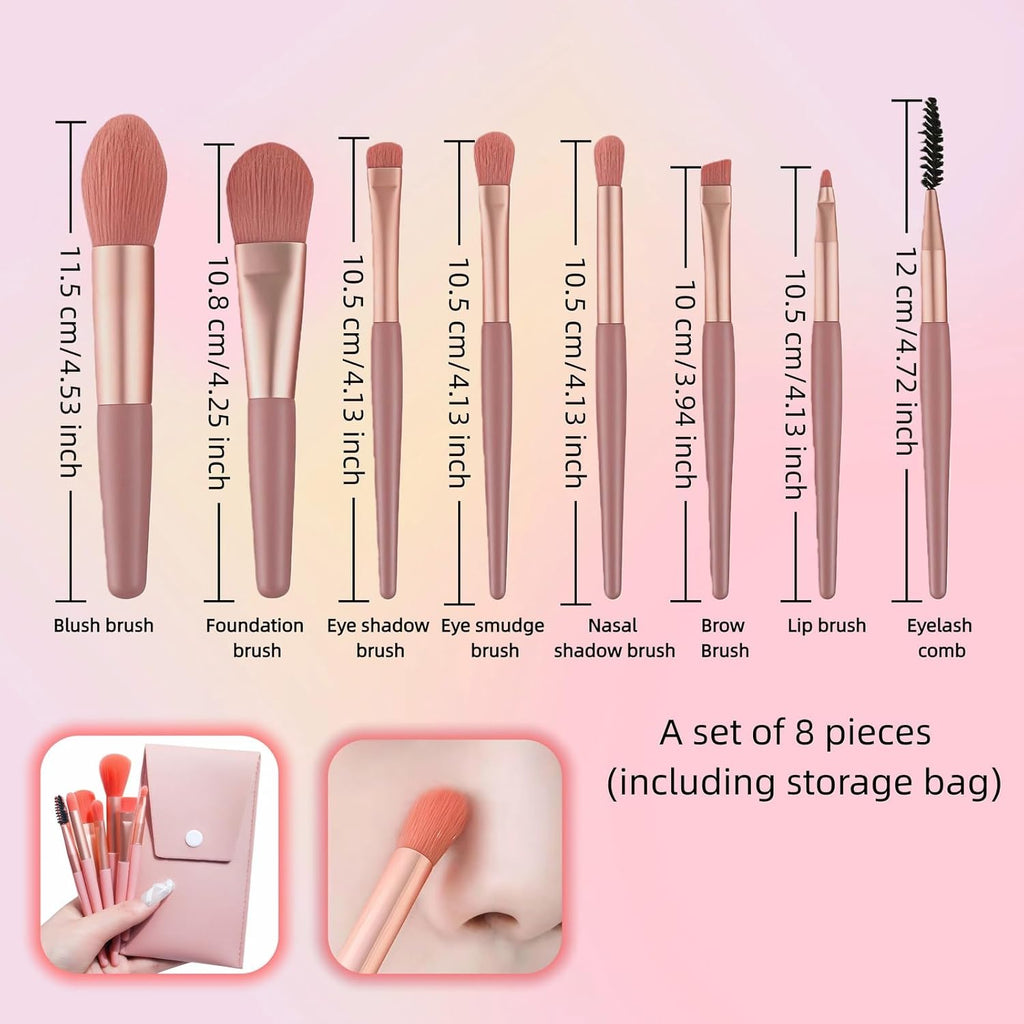 8-Piece Makeup Brush Set 