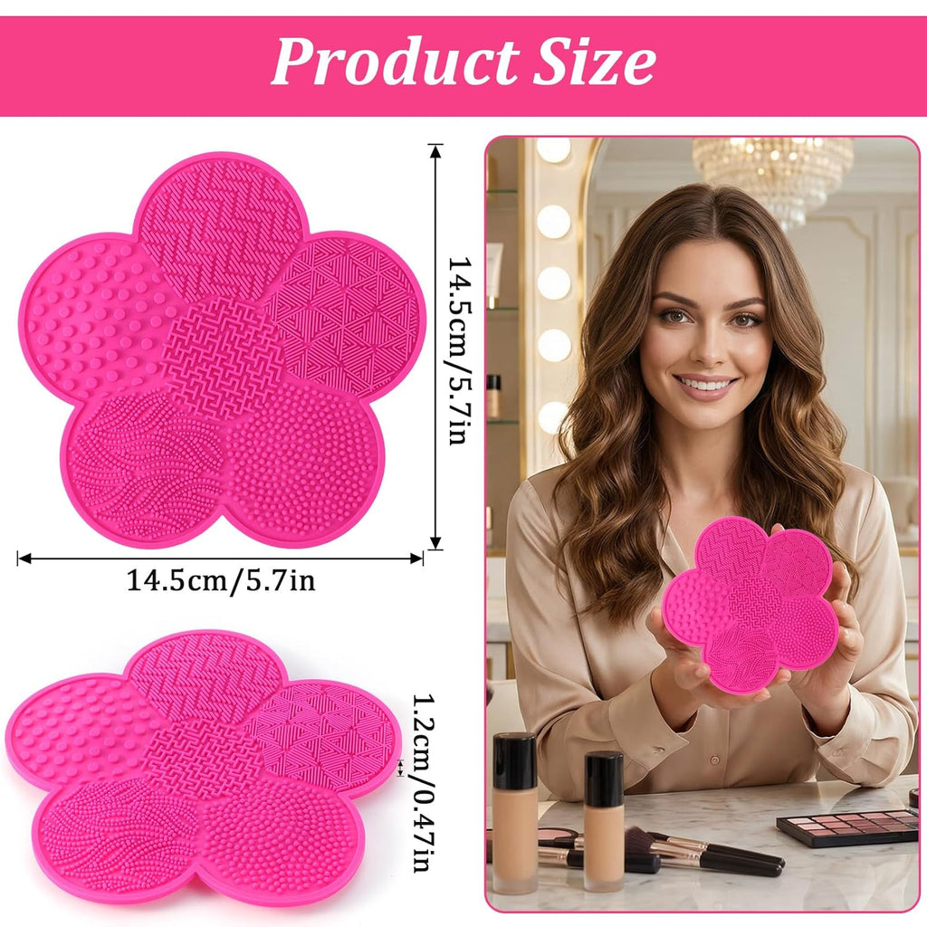 2 Pcs Makeup Brush Cleaner Mat 