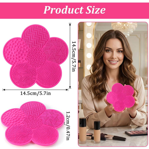 2 Pcs Makeup Brush Cleaner Mat 