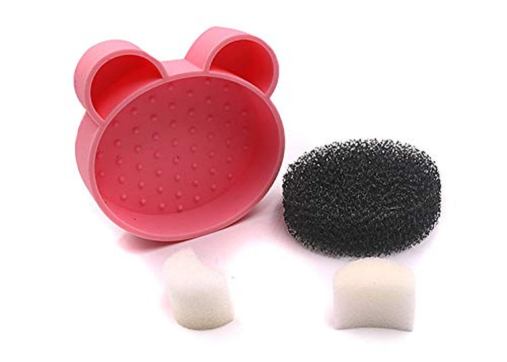 2Pack Color Removal Sponge, 2 in 1 Dry Makeup Brush Quick Cleaner Sponge - Make up Brush Cleaning Pad Mat (Purple+Mint Green)
