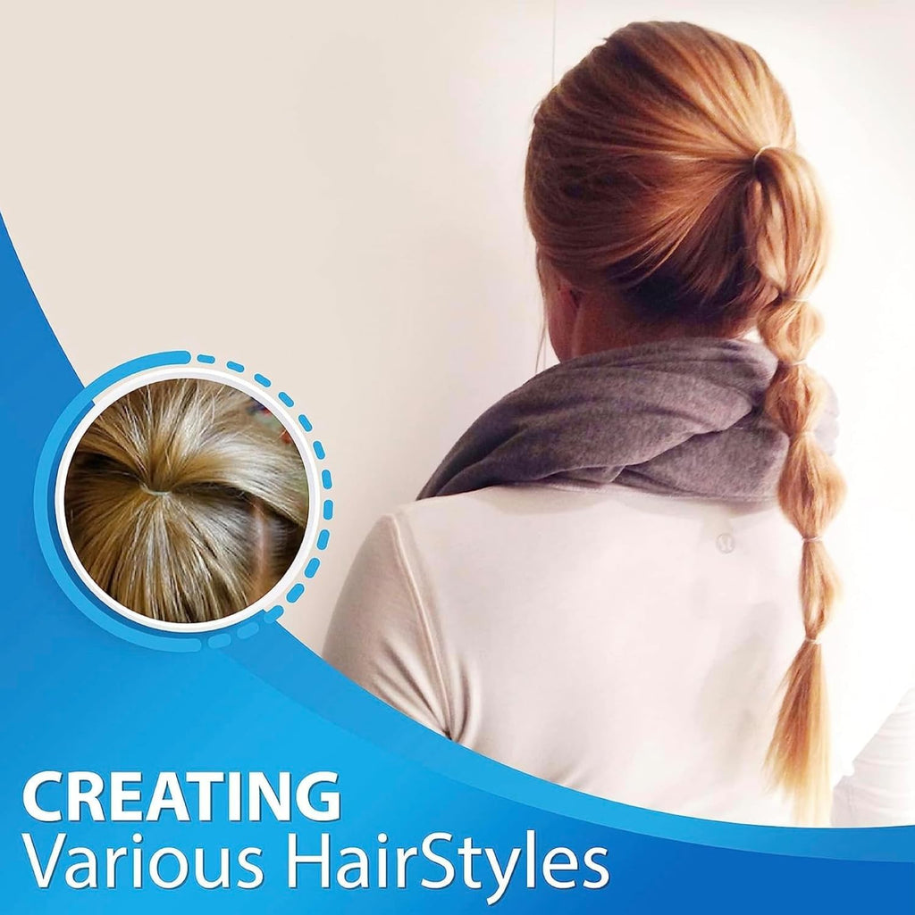 250X Clear Hair Elastics, Clear Rubber Bands for Hair Ties for Thin Hair, Mini, Plastic (With Box)