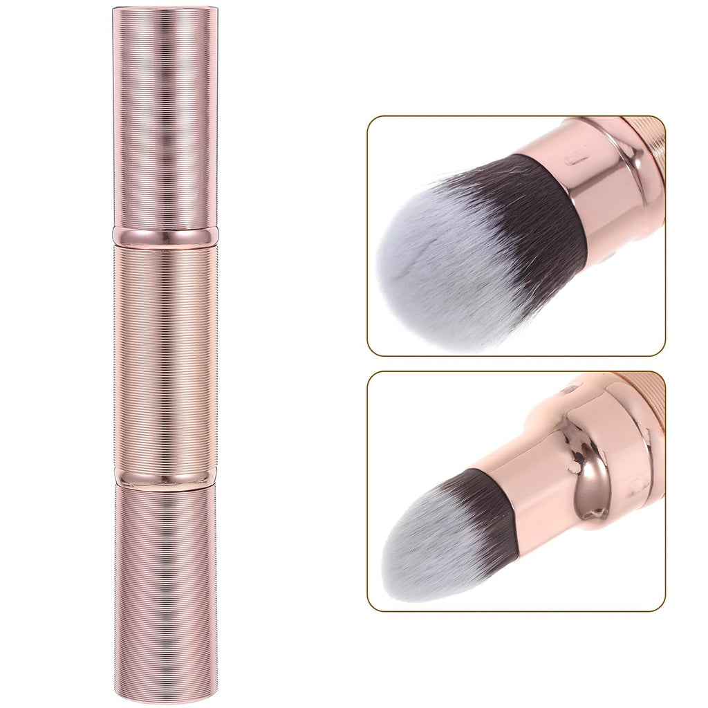 Double-Ended Makeup Brush Retractable Powder Brush Foundation Dual End Makeup Blush Makeup Blending Blusher Makeup Tools Plastic Travel Telescopic