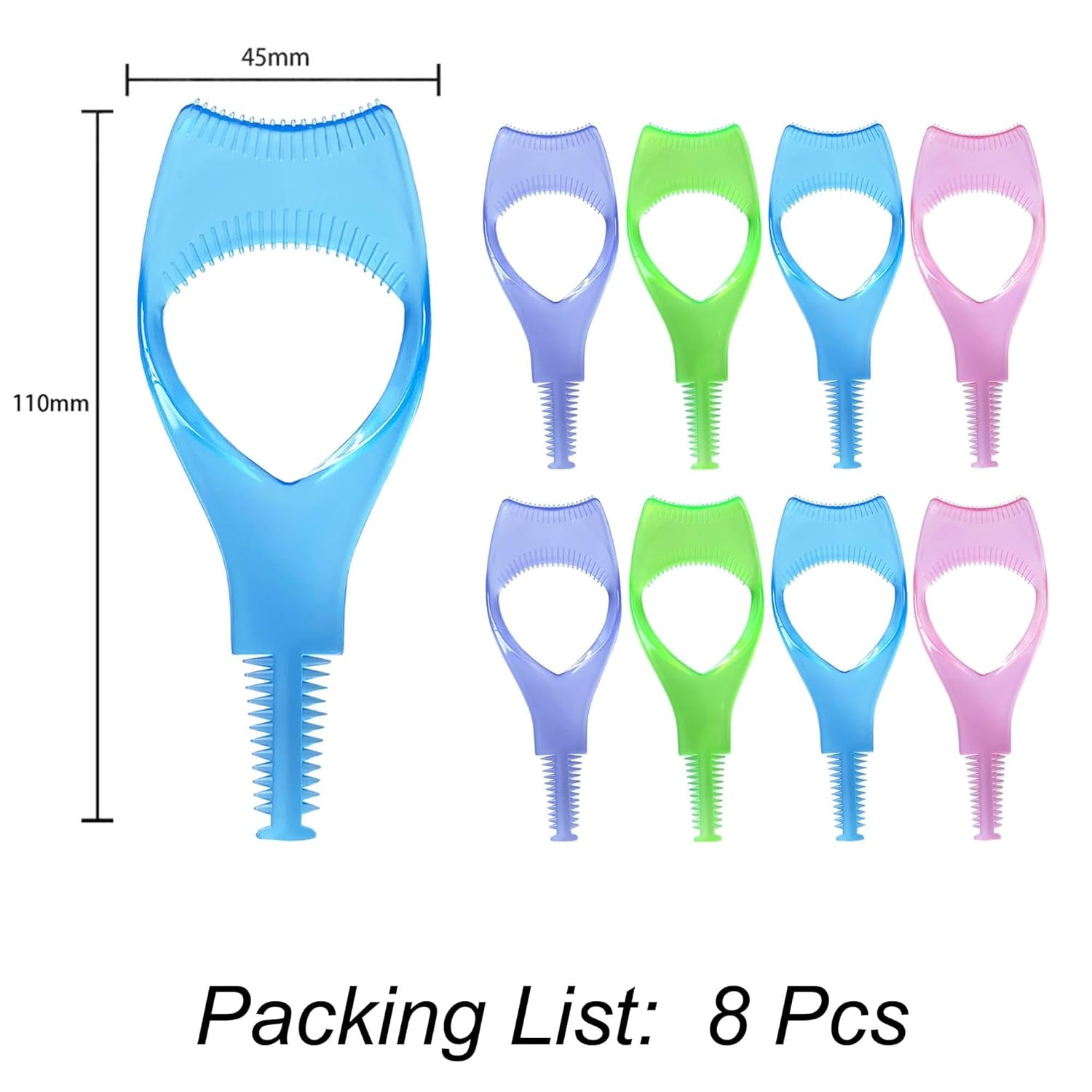 Mascara Shield 8PCS  Lash Buddy Applicator Tool, Guard Eyelash Tools, 3 in 1 Upper Lower Mascara Shield Guard, Separator Eyelash Comb