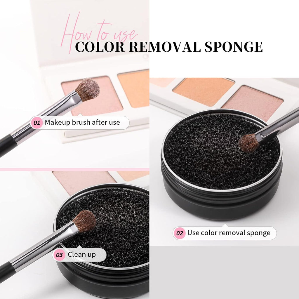 Eyeshadow Brush Set +Makeup Brush Cleaner Set