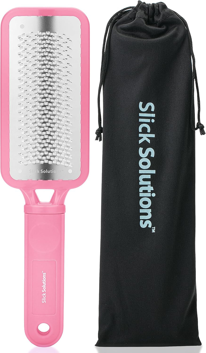Slick Foot File Callus Remover - Pink Foot Scraper & Rasp for Dead Skin, Heel Scrubber