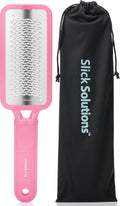 Slick Foot File Callus Remover - Pink Foot Scraper & Rasp for Dead Skin, Heel Scrubber