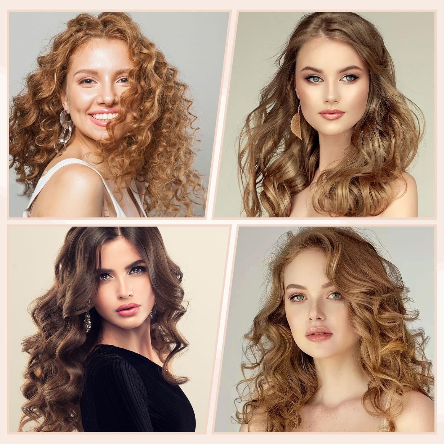 Heatless Hair Curlers Set - 38 Pcs Self-Grip Rollers for All Hair Types