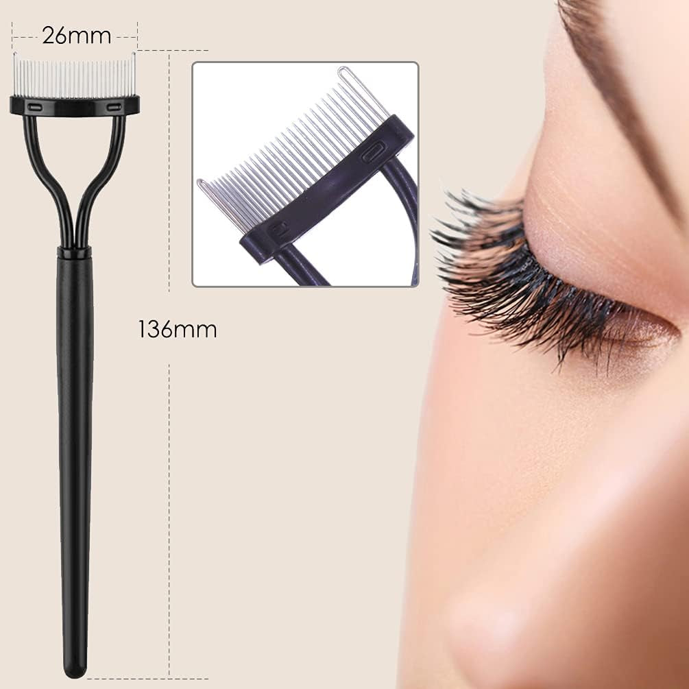 9PCS Eyebrow Trimmer Kit, Face Razors, Facial Trimmer Shaver, Eyelash Comb, Angled Brush, Grooming Scissors, Brow Tweezers for Women