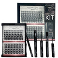 HEATHER’S LUX DIY Eyelash Lash Extension Kit Lash Clusters Lash Kit with 144 Pieces, Tweezers, Bond, Seal & Glue Remover, Reusable Individual Segment Lashes (Champagne Toast)