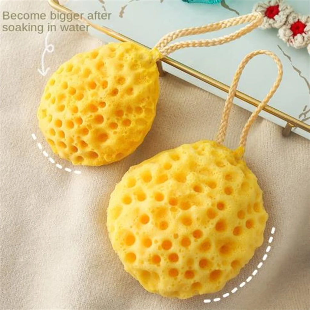Bath Sponge, Foam Loofah Sponge, Large Body Sponge for Shower, 3 Face Scrubber & 3 Body Sponge, 6Pcs Total, Random Color